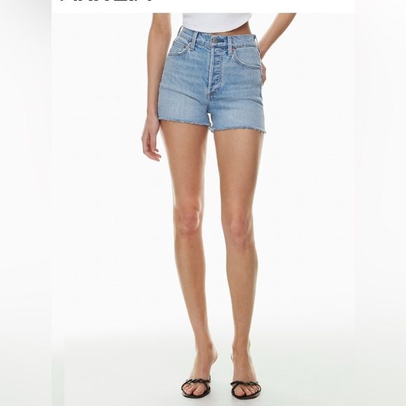 Denim Forum Blue High-Waisted the 50’s Arlo Shorts - Picture 3 of 11